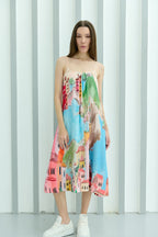 La Riviera Multicolor Spaghetti Strap Dress