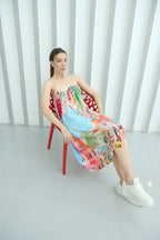 La Riviera Multicolor Spaghetti Strap Dress