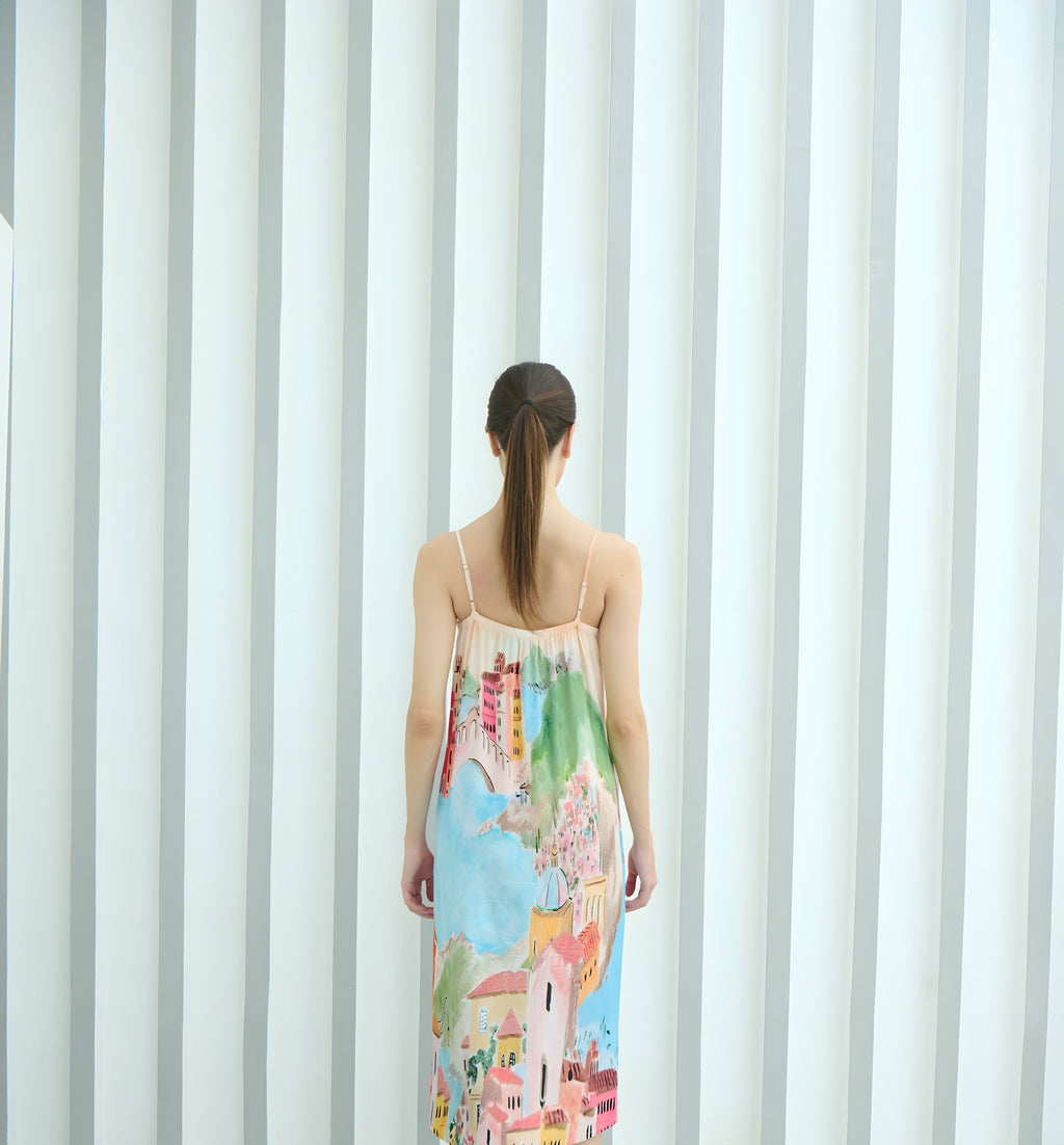 La Riviera Multicolor Spaghetti Strap Dress