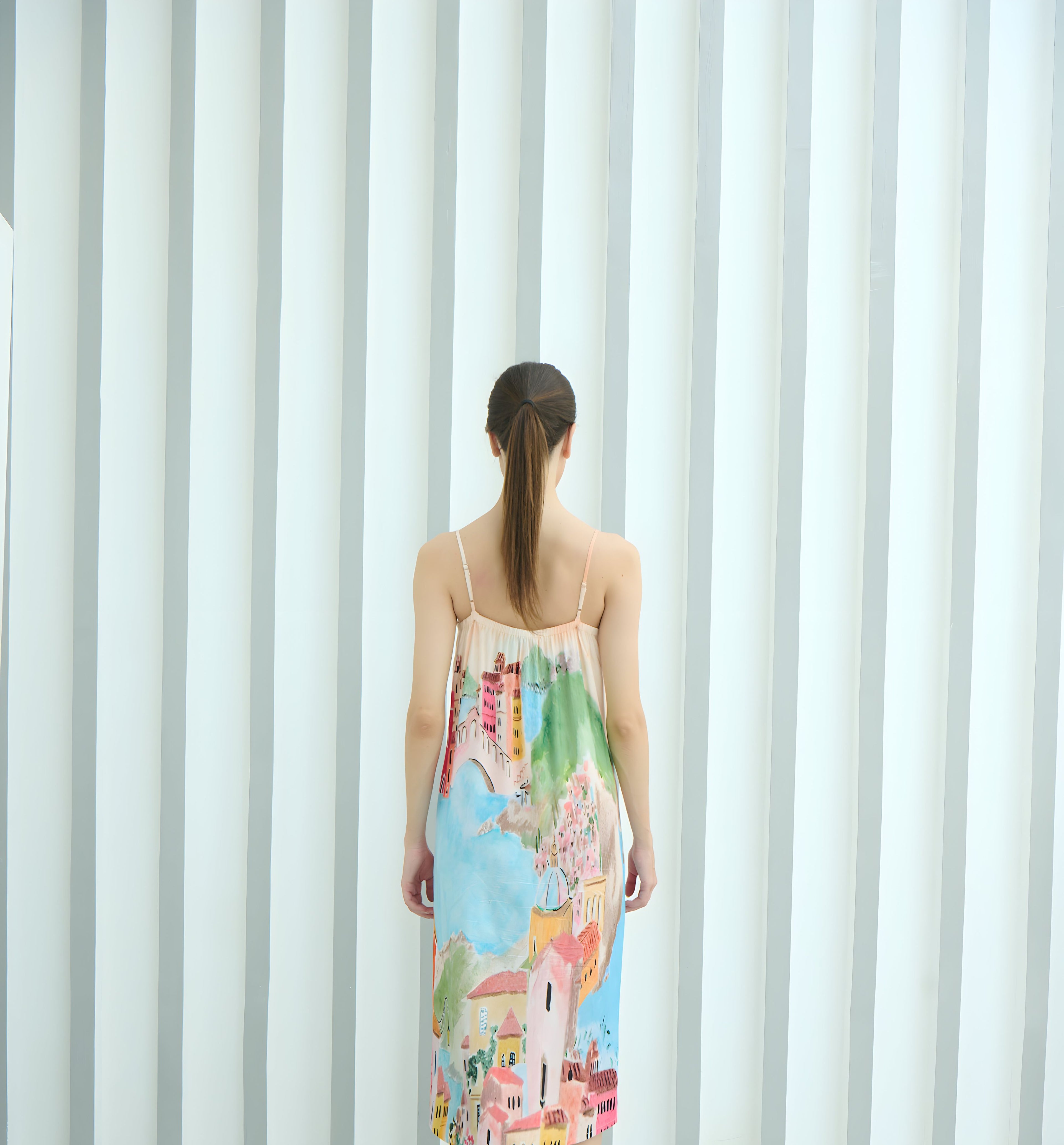 La Riviera Multicolor Spaghetti Strap Dress