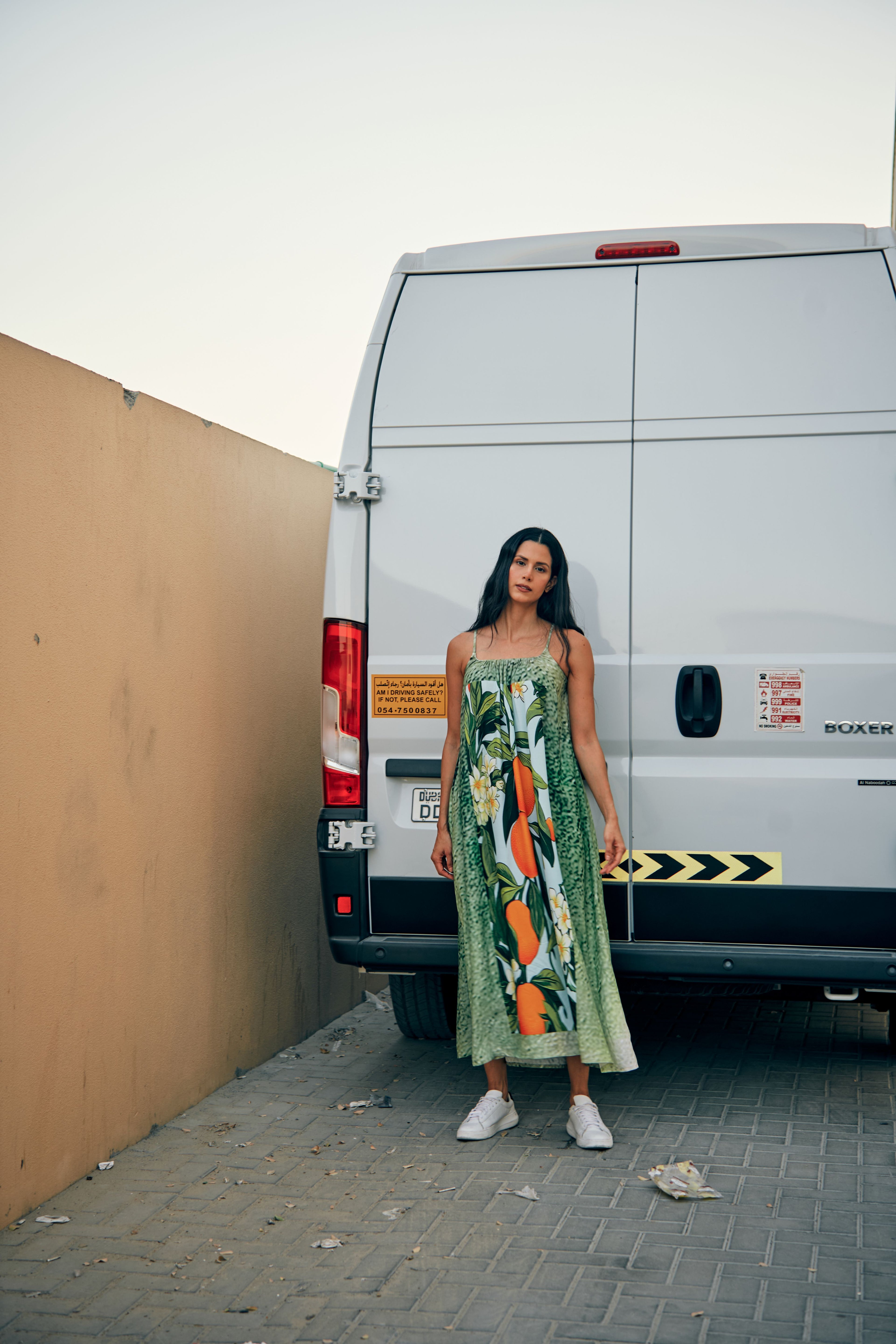 Fleur & Fruit Vintage Maxi Dress