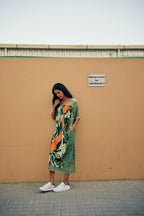 Fleur & Fruit Vintage Long Kaftan Dress