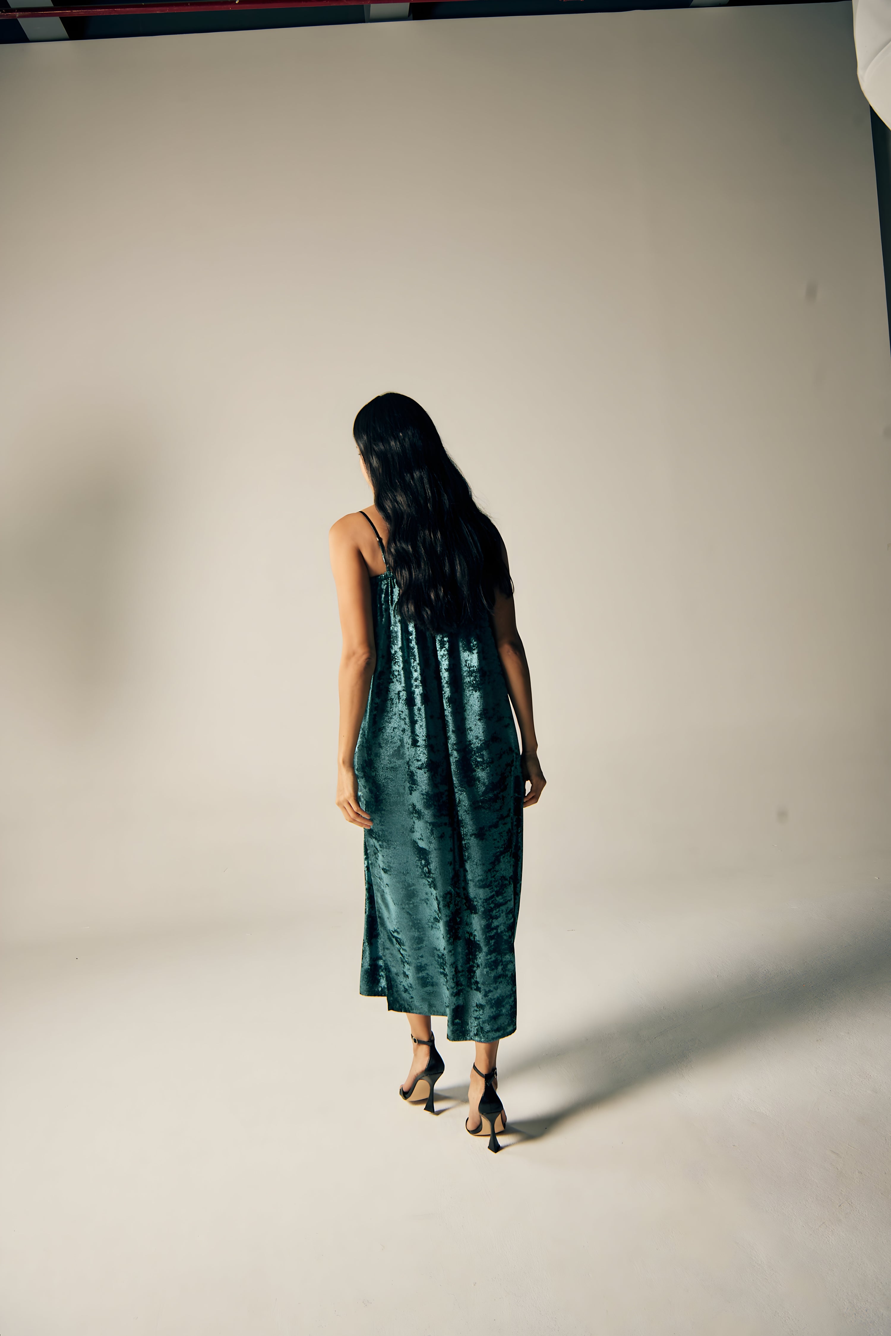 Shadow of Sequin Shimmer Blue Maxi Dress