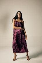 Shadow of Sequin Shimmer Magenta Purple Maxi Dress