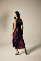 Shadow of Sequin Shimmer Magenta Purple Maxi Dress