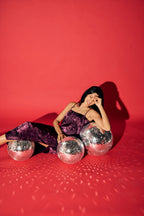 Shadow of Sequin Shimmer Magenta Purple Maxi Dress