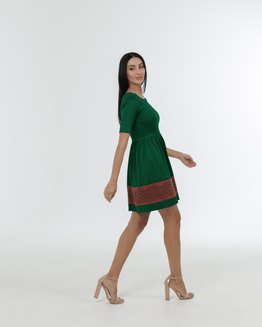 Mirage Spaghetti Strap Mini Dress With Laser Cut Detail