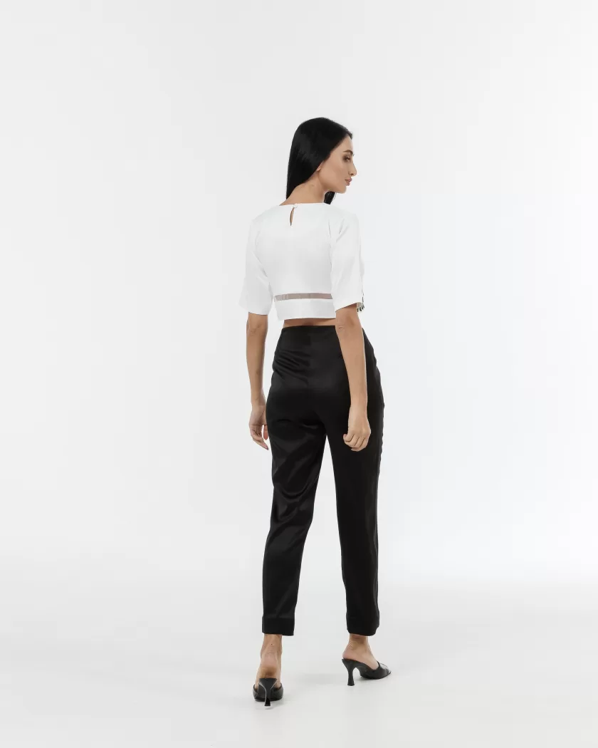 Pristine Crop Top With Embroidery Detail - Image 2