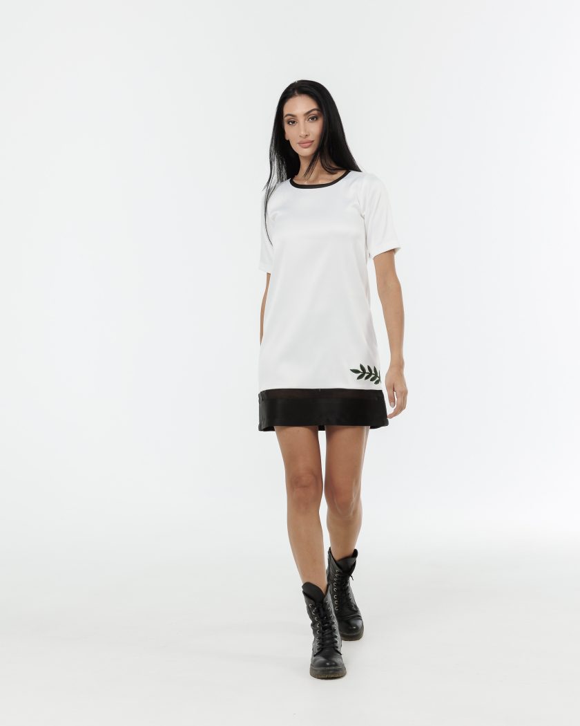Pristine Mini Dress With Embroidery Detail - Image 2